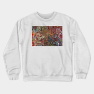 Colorful abstract liquid color background Crewneck Sweatshirt